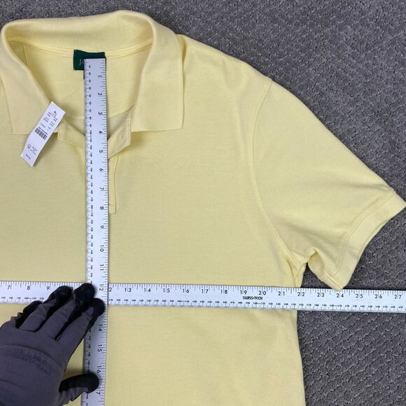 J. CREW Classic Pique Polo Shirt Men's Large Yellow Oarsman Mesh Preppy BE239 - Picture 10 of 12